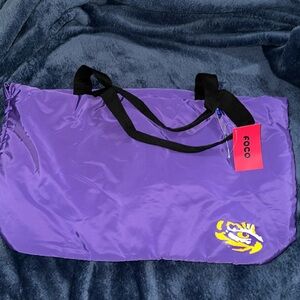 NWT LSU drawstring top tote bag Louisiana State University Tigers